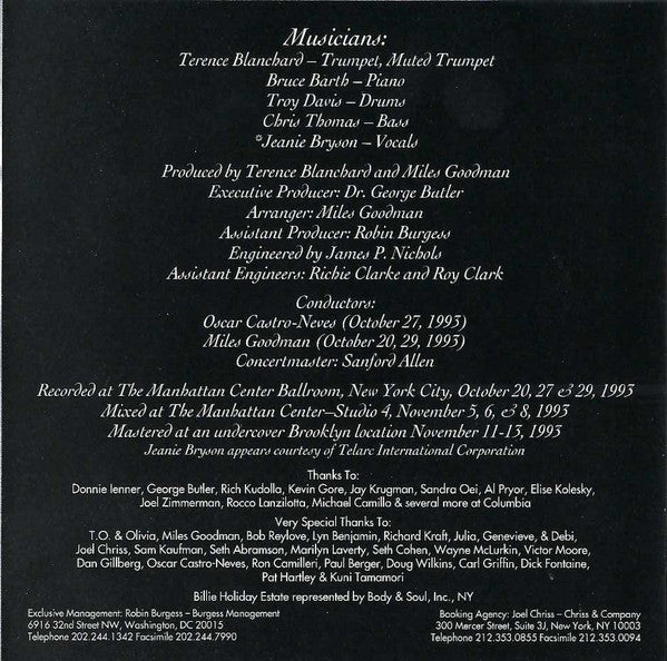 Terence Blanchard - The Billie Holiday Songbook (CD) Image