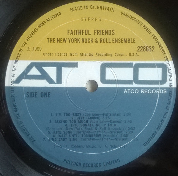 New York Rock Ensemble, The - Faithful Friends (Vinyl) Image