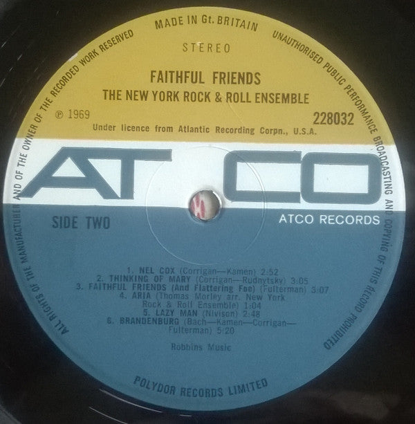 New York Rock Ensemble, The - Faithful Friends (Vinyl) Image