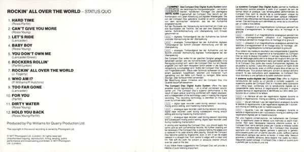 Status Quo - Rockin' All Over The World (CD) Image
