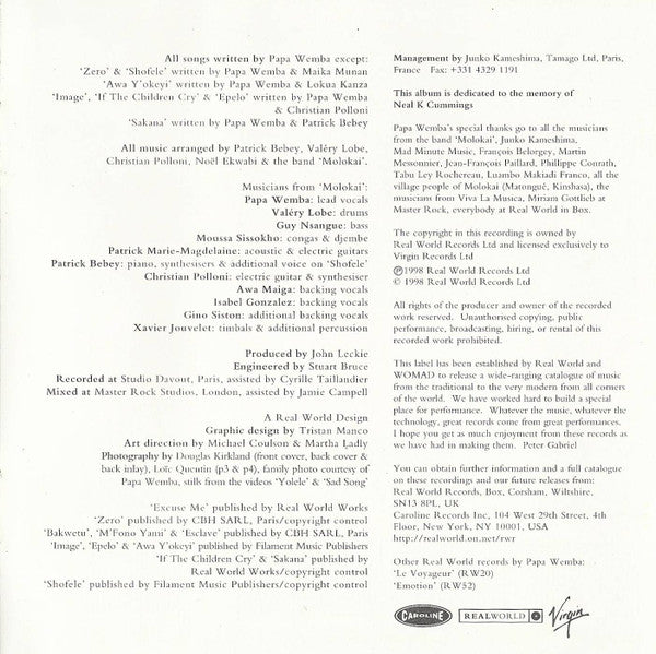 Papa Wemba - Molokai (CD) Image