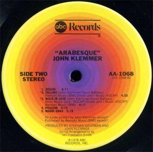 John Klemmer - Arabesque (Vinyl) Image