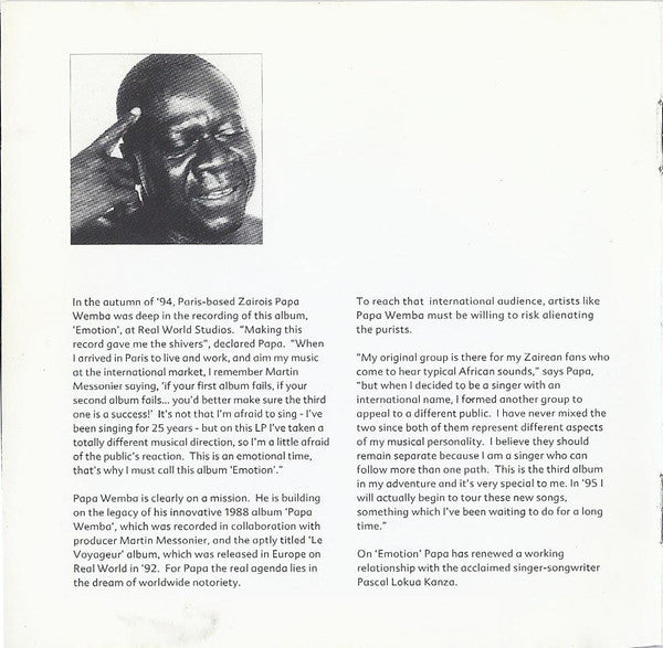 Papa Wemba - Emotion (CD) Image