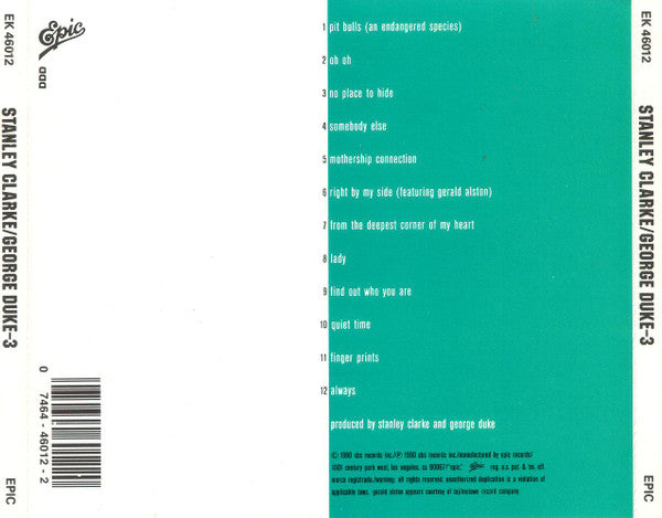 Stanley Clarke/George Duke - 3 (CD) Image