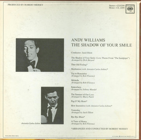 Andy Williams - The Shadow Of Your Smile (Vinyl) Image