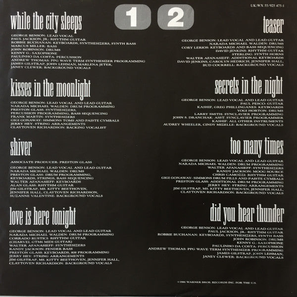 George Benson - While The City Sleeps... (Vinyl) Image