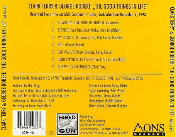 Clark Terry, George Robert - The Good Things In Life (CD) Image