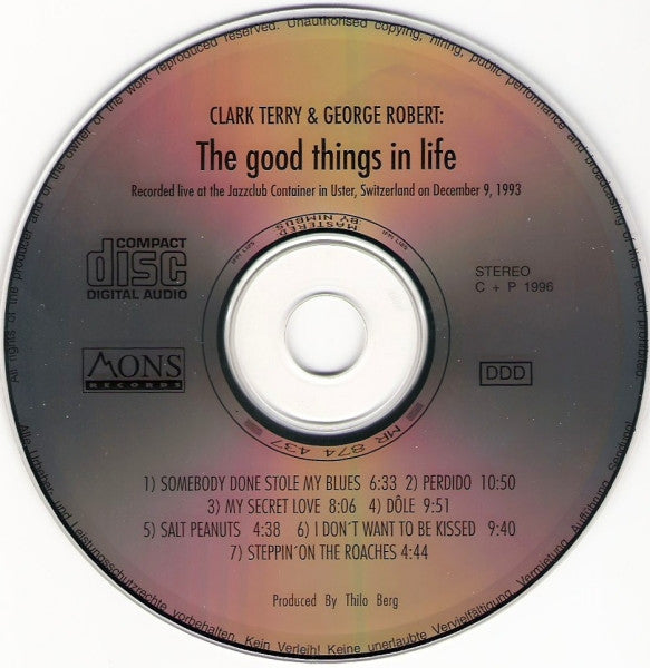 Clark Terry, George Robert - The Good Things In Life (CD) Image