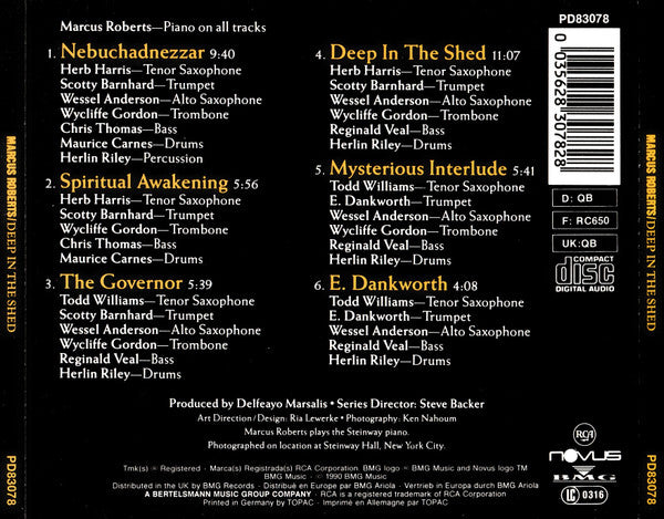 Marcus Roberts - Deep In The Shed (CD) Image