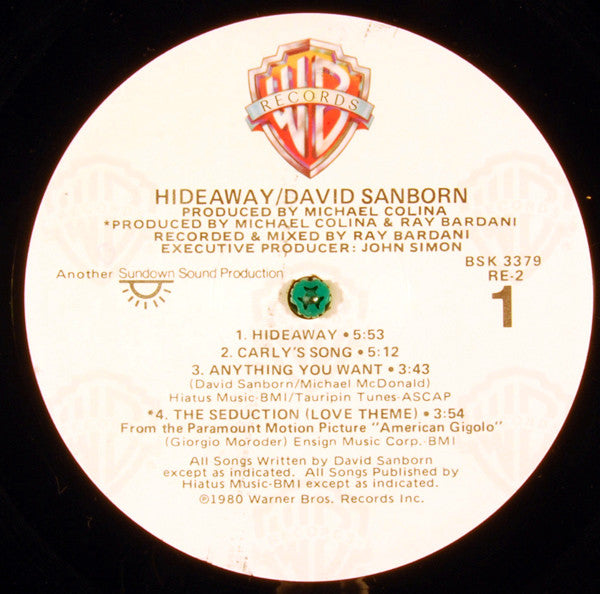 David Sanborn - Hideaway (Vinyl) Image