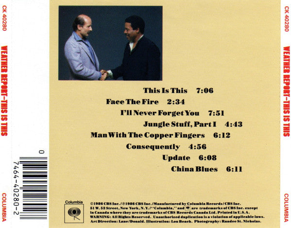 Weather Report - This Is This (CD) Image