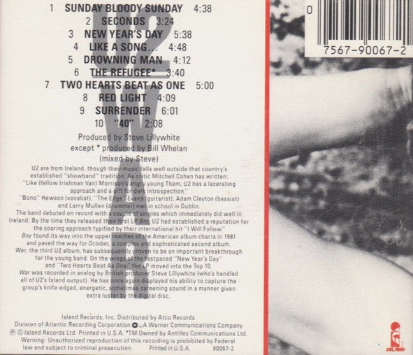 U2 - War (CD) Image
