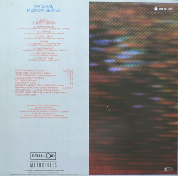 Material - Memory Serves (Vinyl) Image