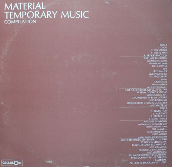 Material - Temporary Music Compilation (Vinyl) Image