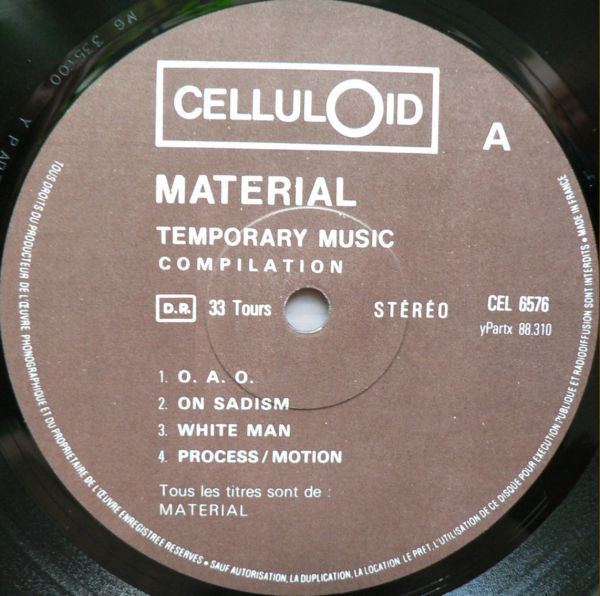 Material - Temporary Music Compilation (Vinyl) Image