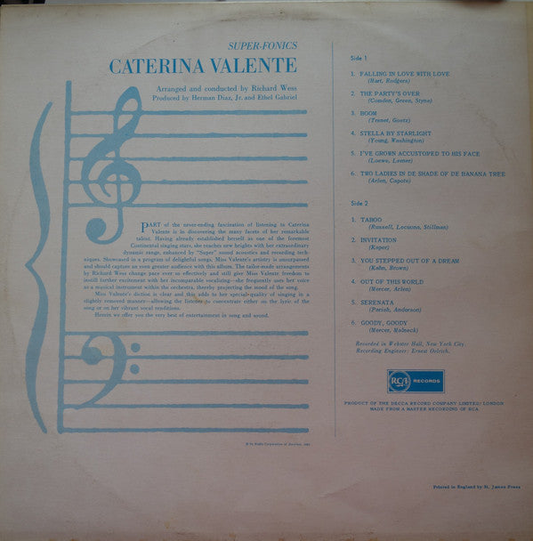Caterina Valente - Super Fonics (Vinyl) Image