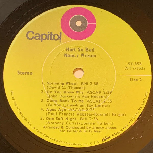 Nancy Wilson - Hurt So Bad (Vinyl) Image