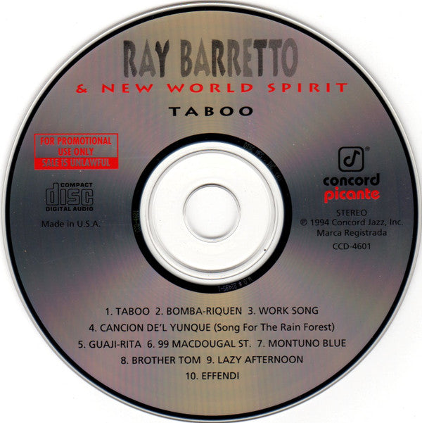 Ray Barretto & New World Spirit - Taboo (CD) Image