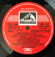 Talat Mahmood - Romantically Yours... Thirty Years Of Talat Mahmood (Vinyl) Image