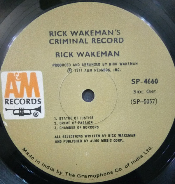 Rick Wakeman - Rick Wakeman's Criminal Record (Vinyl) Image