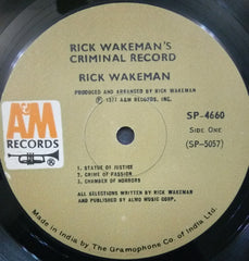 Rick Wakeman - Rick Wakeman's Criminal Record (Vinyl) Image