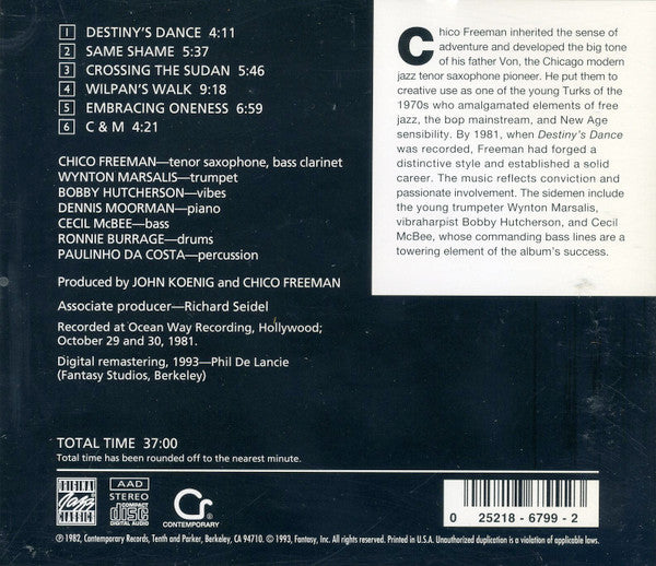 Chico Freeman - Destiny's Dance (CD) Image