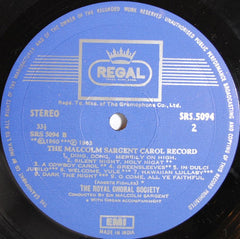 Royal Choral Society, The Conducted By Sir Malcolm Sargent - The Malcolm Sargent Carol Record (Vinyl) Image