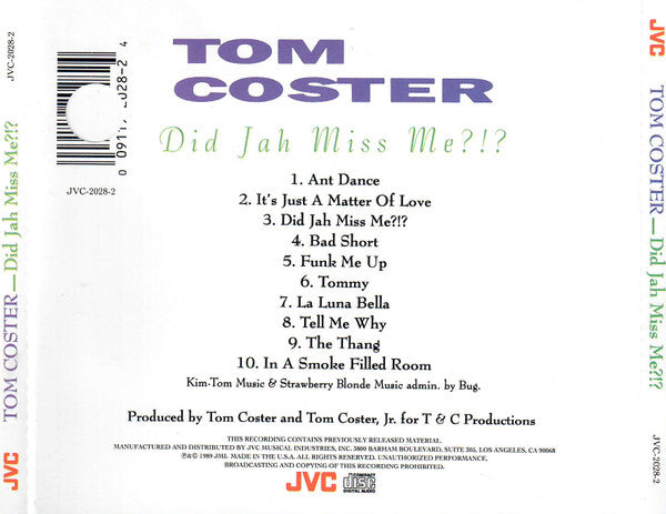 Tom Coster - Did Jah Miss Me?!? (CD) Image