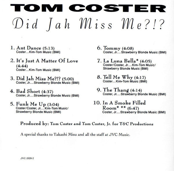 Tom Coster - Did Jah Miss Me?!? (CD) Image