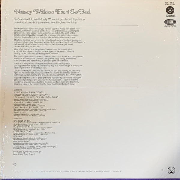 Nancy Wilson - Hurt So Bad (Vinyl) Image