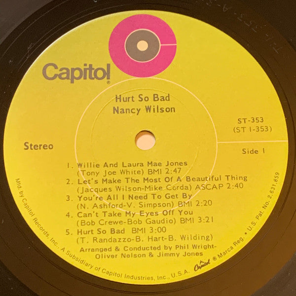 Nancy Wilson - Hurt So Bad (Vinyl) Image