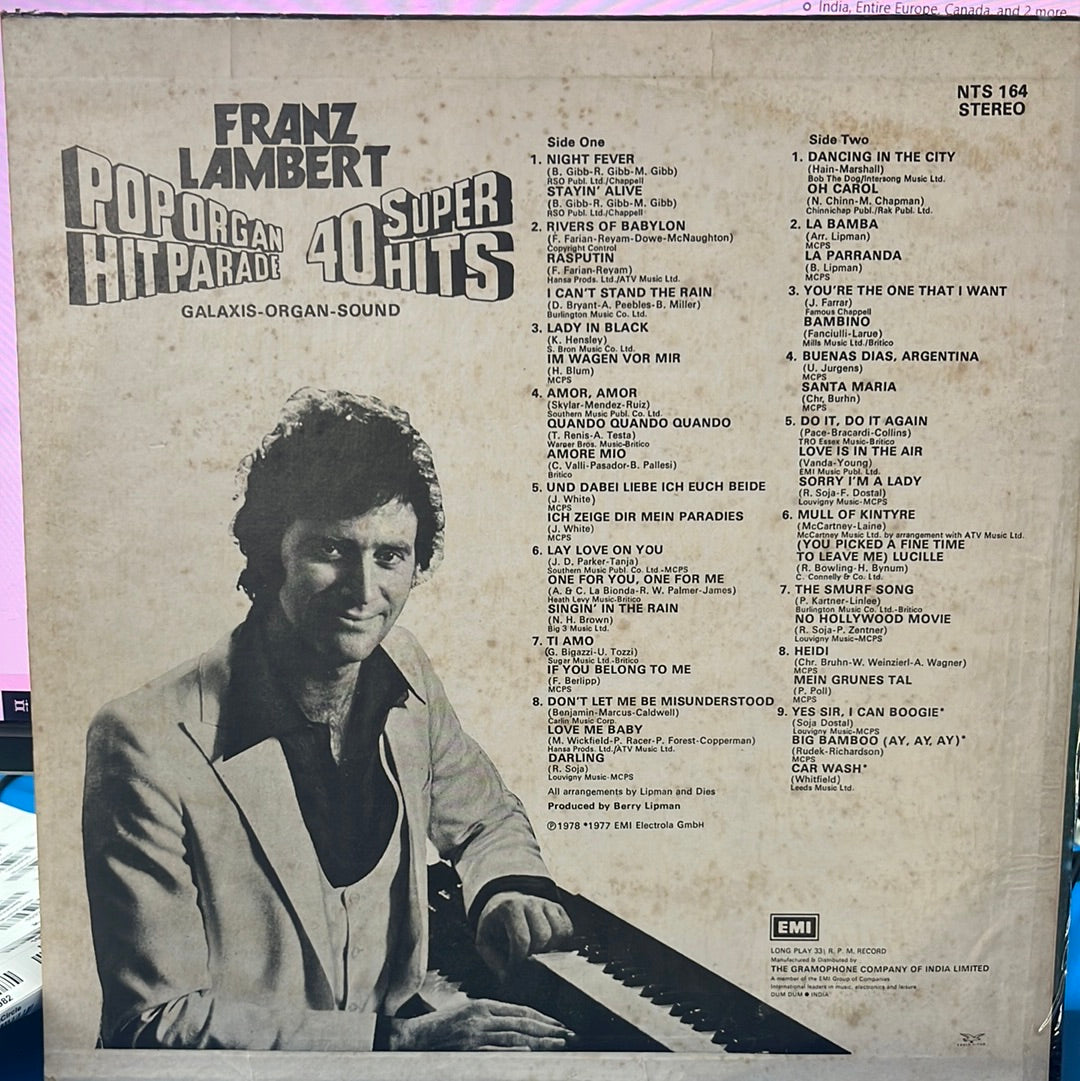 Franz Lambert - Pop Organ Hit Parade, 40 Super Hits (Vinyl)