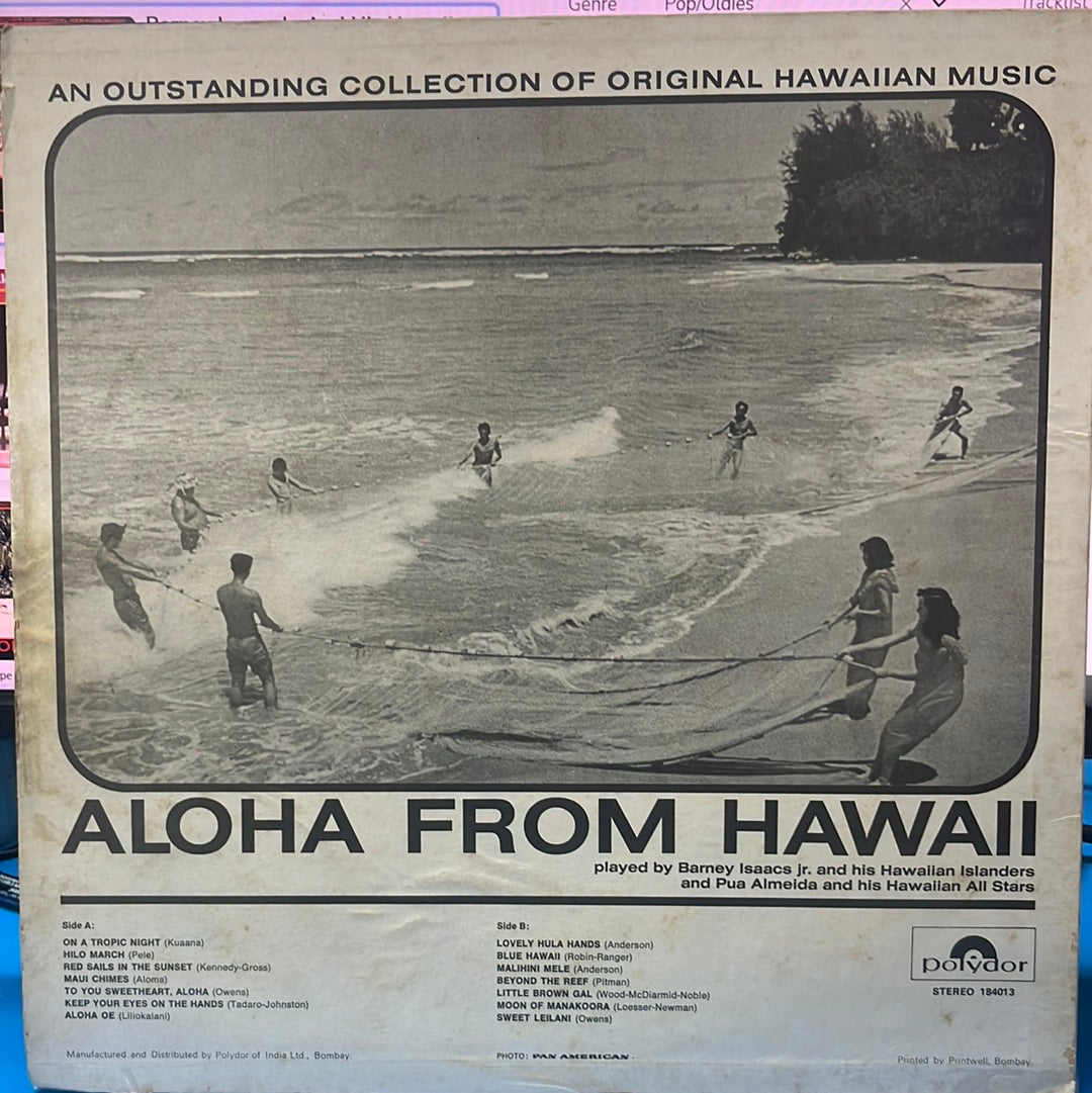 Barney Isaacs Jr. And His Hawaiian Islanders - Aloha From Hawaii (Vinyl)