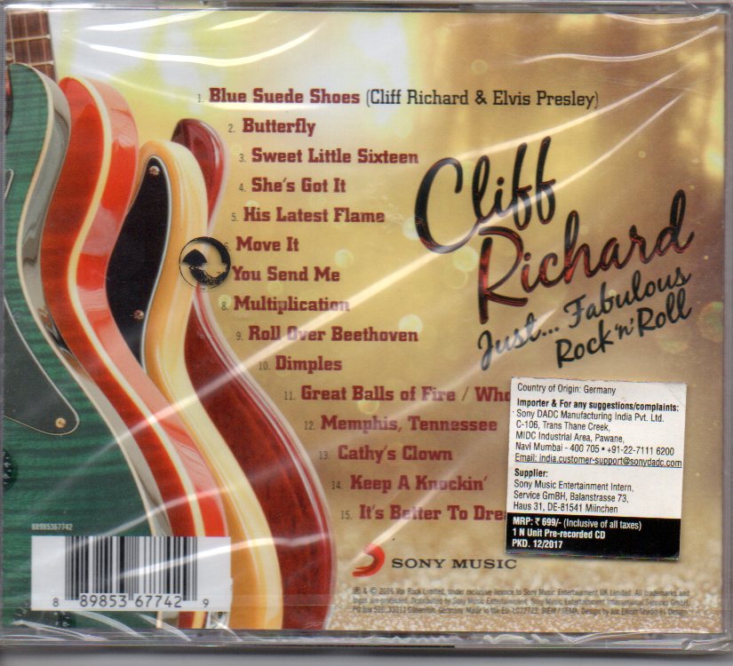 Cliff Richard - Just...Fabulous Rock 'n' Roll (CD) Image