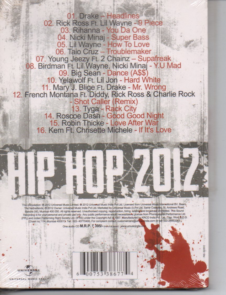 Various - Hip Hop 2012 (CD) Image