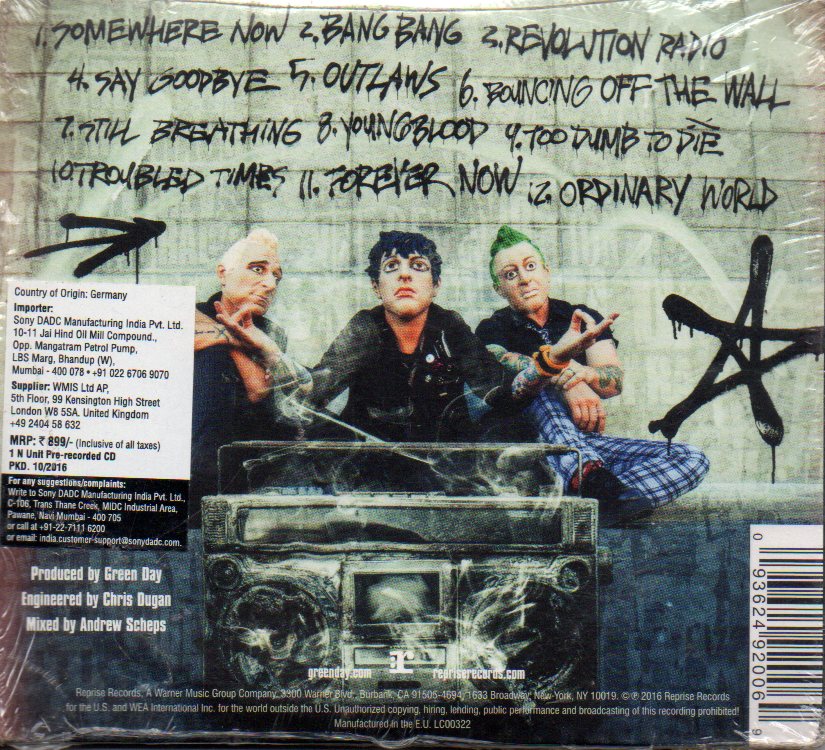 Green Day - Revolution Radio (CD) Image