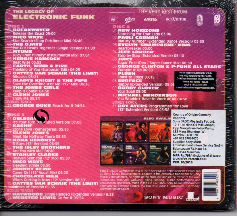 Various - The Legacy Of Electronic Funk (CD) Image