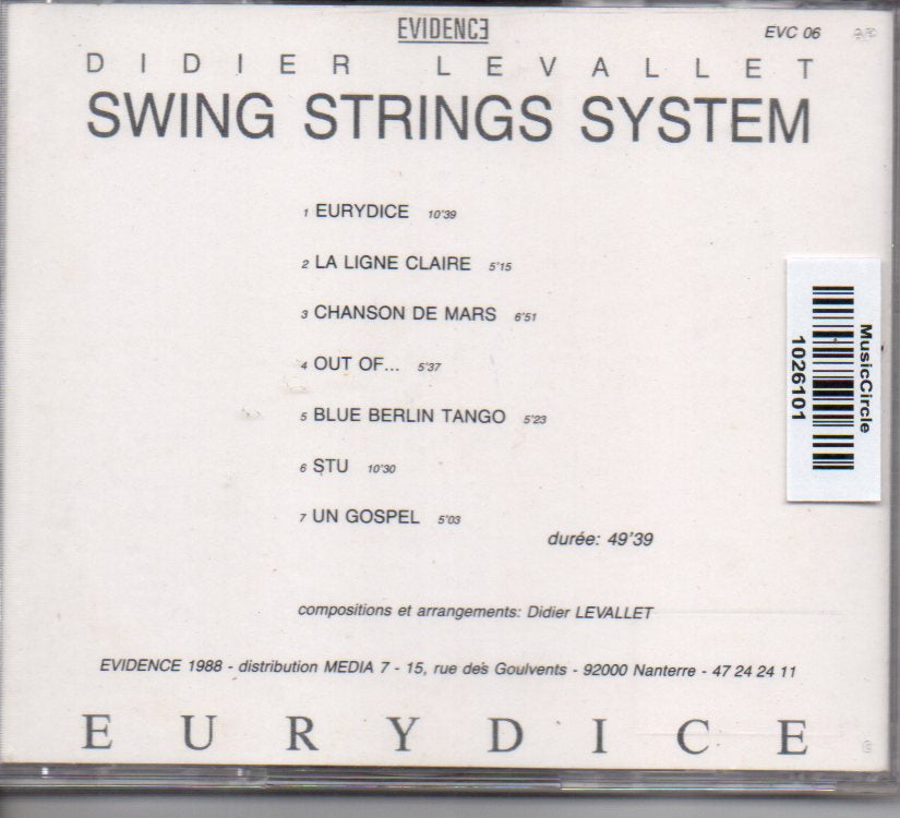 Swing Strings System - Eurydice (CD) Image