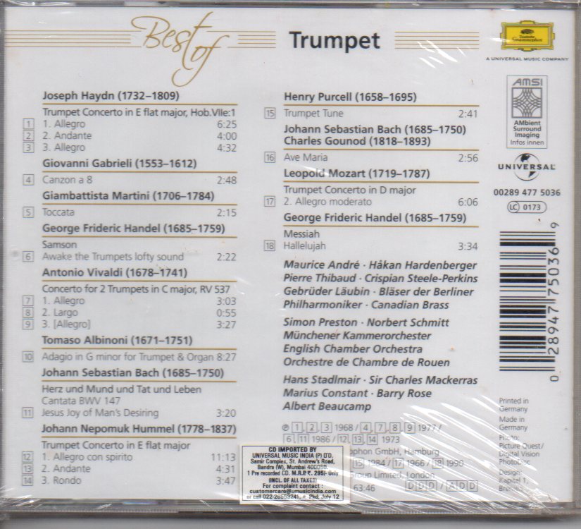 Various - Best Of Trumpet (CD) Image