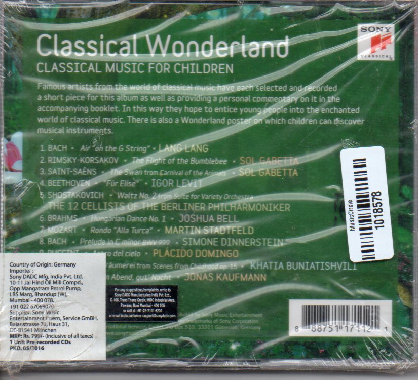 Various - Classical Wonderland - Classical Music For Children (CD) Image