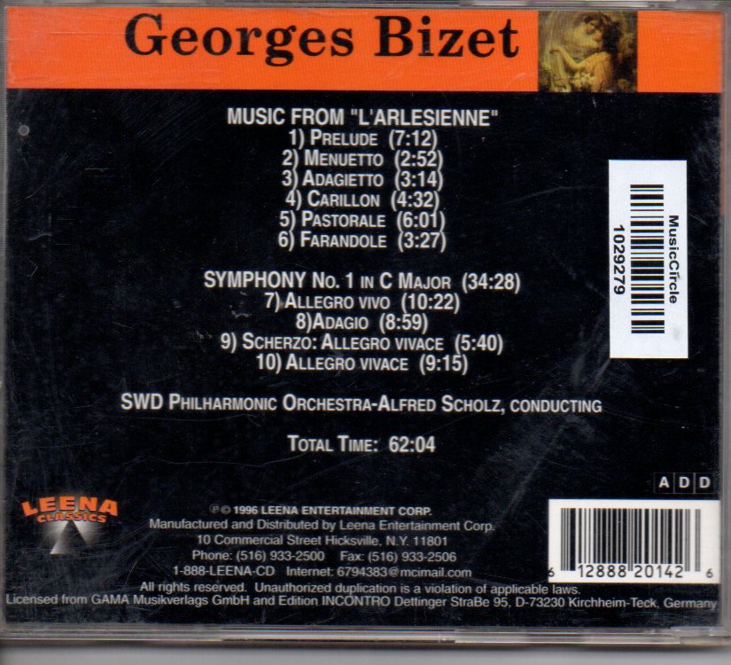 George Bizet - Music From "L'Arlesienne" (CD) Image