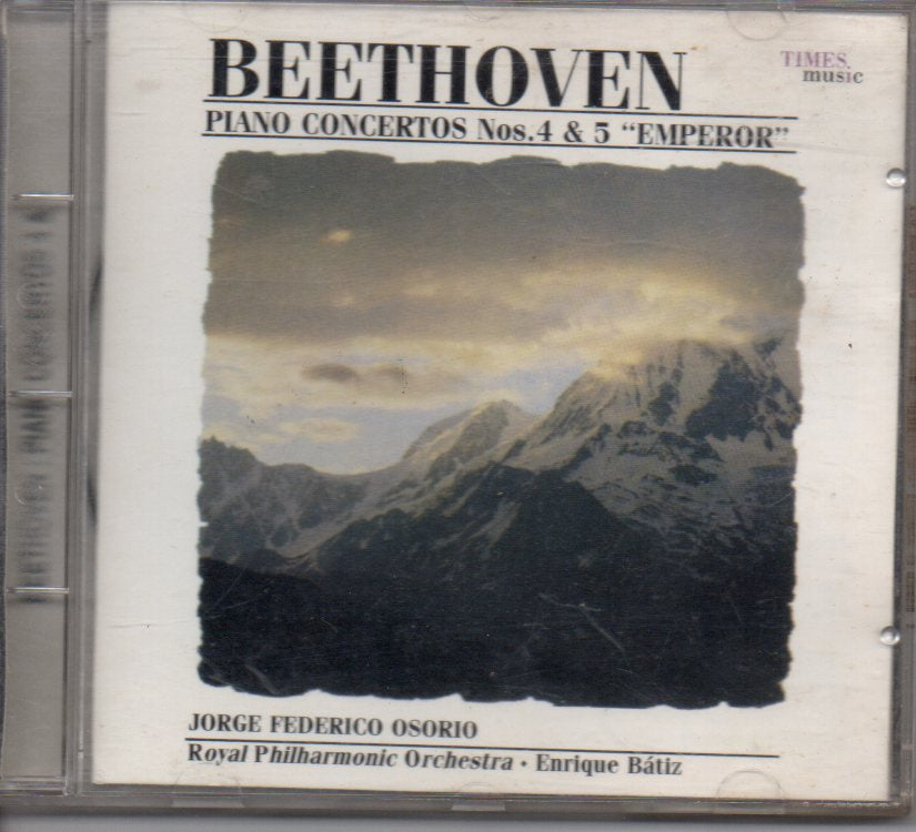 Beethoven - Piano Concertos Nos. 4 & 5 "Emperor" - Jorge Federico Osorio (CD) Image