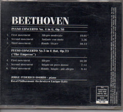 Beethoven - Piano Concertos Nos. 4 & 5 "Emperor" - Jorge Federico Osorio (CD) Image