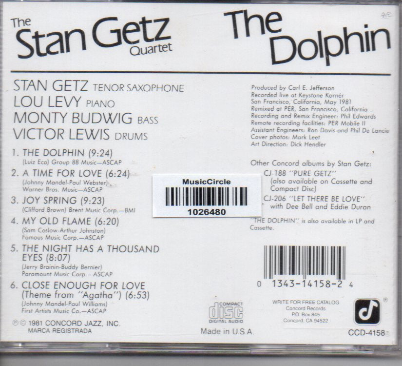 Stan Getz Quartet - The Dolphin (CD) Image