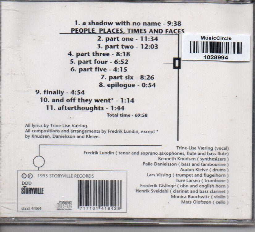 Fredrik Lundin Trine-Lise Vaering + 9 - People, Places, Times And Faces (CD) Image