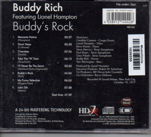 Buddy Rich featuring Lionel Hampton - Buddy's Rock (CD) Image